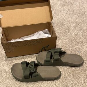 Chaco Olive Adjustable Slide Sandals